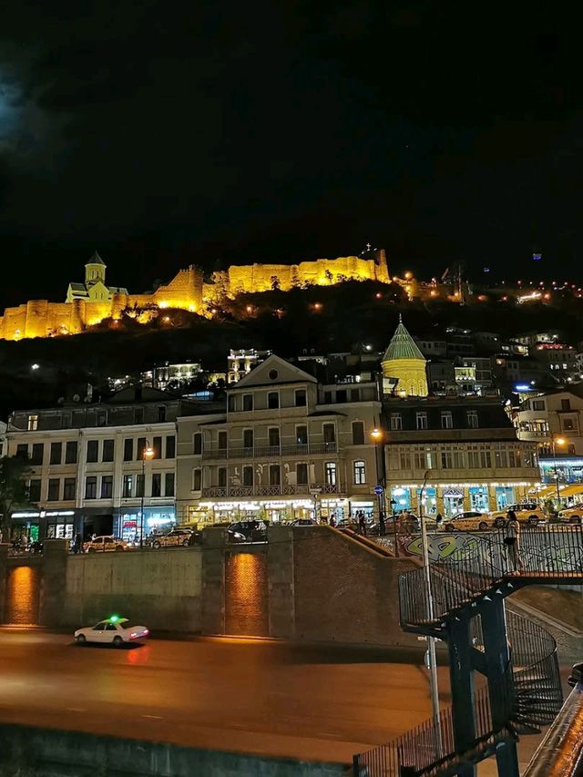 Night Strolls and City Glow at Narikala Fortress