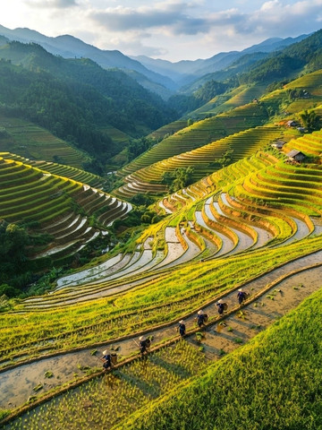 ベトナム北部の絶景、黄金の棚田が広がるムーカンチャイ（Mù Cang Chải