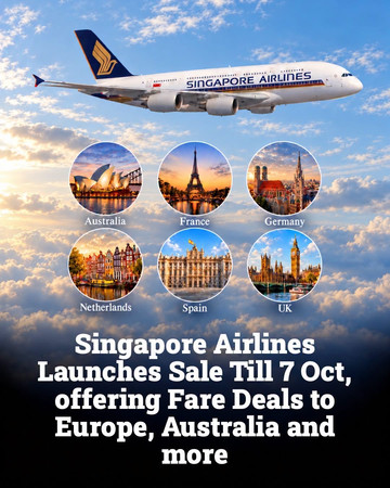 シンガポール航空のセールは10月7日まで！ヨーロッパ、オーストラリア