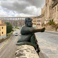 The devil taking a selfie in Segovia