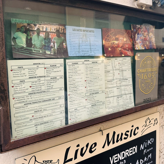  I found a hidden downstairs Absinthe Bar with a mysterious vibe and intriguing menu.