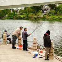Casting Calm – Fishing by the Riverside in Yushan County 🎣🌅