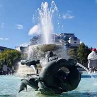 Fountains in Trafalgar Square - London