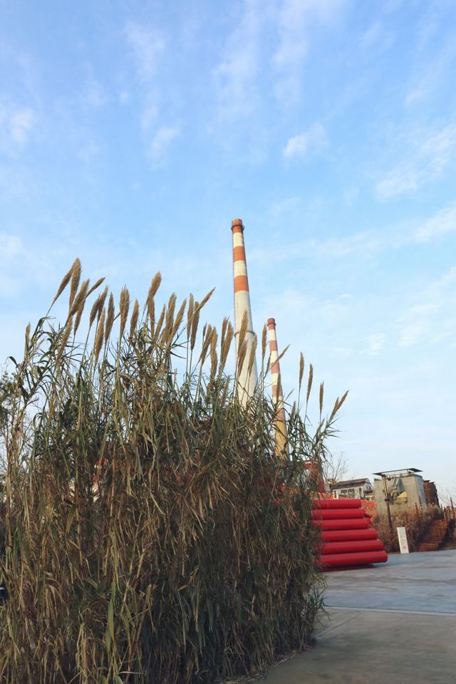 兩根煙囪的大片既視感~~楊樹浦電廠遺址公園。