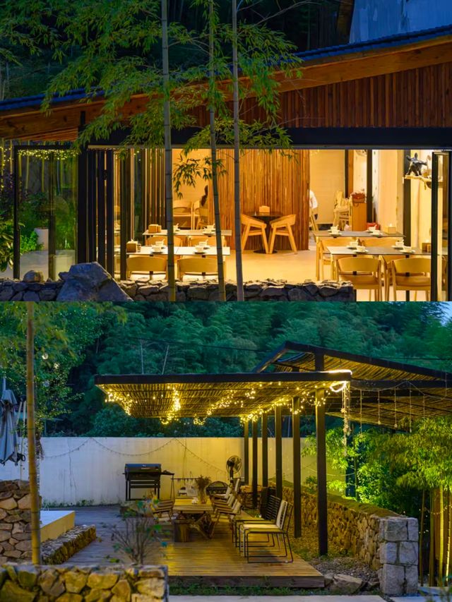 山野私湯|莫干山可以泡溫泉的山景小院