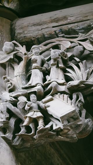 The Wanrong Houtu Temple houses a wooden "Along the River During the Qingming Festival"