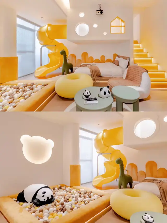 The panda slide room is a must-stay for families—it's simply the pinnacle of family-friendly homestays!