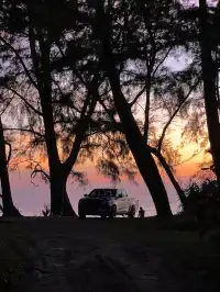 太美了！拍到了落日橘子海灘！