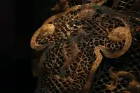 黃金縷 龍鳳紋卷雲冠