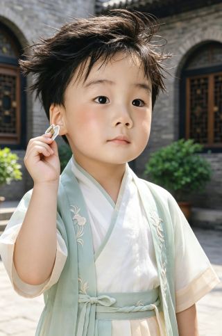 平遥で子どもと宝物発見！この窯洞の小さな庭に泊まれば、子どもと写真を撮るのにわざわざ外に出て観光地を探す必要なし