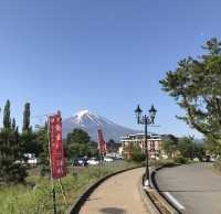 河口湖大橋上看富士山倒影