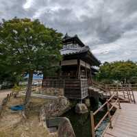 池田城跡は、凄い坂道と急な階段を登った先に有る…かなり体力が要るけど、登るかちが有る。