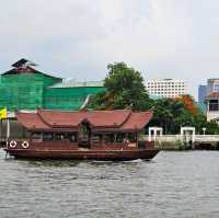 Evening at Chao Phraya River with Malls