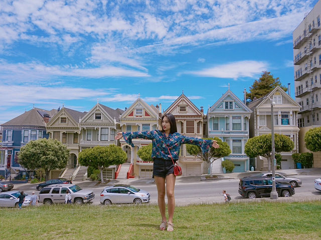 형형색색 컬러들로 되어있는 건물들인 샌프란시스코 포토존 : 페인티드 레이디스