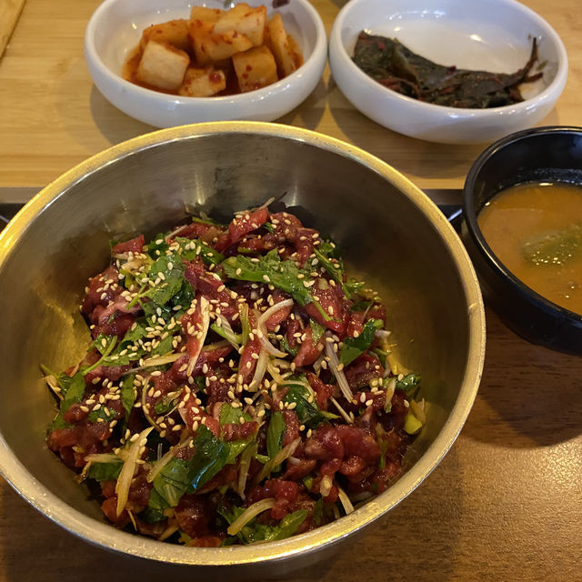 江南 お腹いっぱい食べられるユッケビビンバ💕