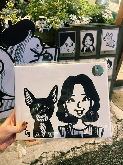 似顔絵 いいね！ブックマーク♡ 歩き 