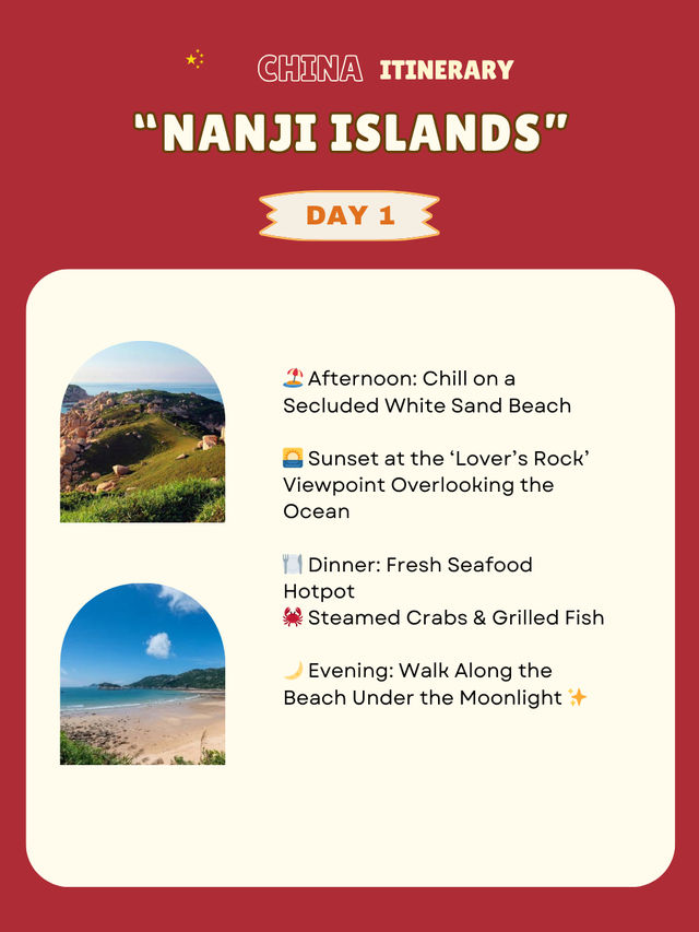 Nanji Islands itinerary 