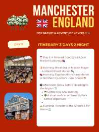 Manchester 3days itinerary 