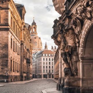Roses Blooming on the Baroque Ruins of Dresden
