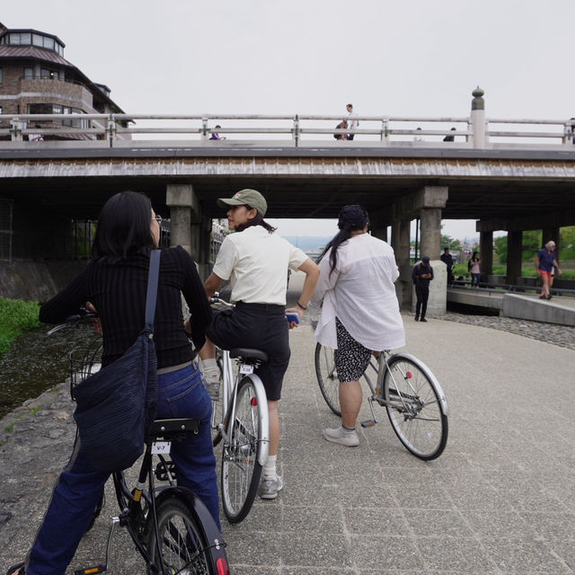 ปั่นจักรยานเลียบแม่น้ำ Kamo ,Kyoto