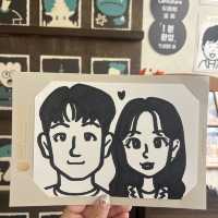 경주 황리단길 1분도토리캐리커쳐 ✍🏻 실내데이트로 찐웃음 보장