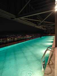 🌃 Rooftop Bliss at Mossaz Hotel, Damansara – A Moonlit Escape Above KL