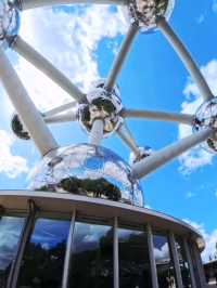 🔵⚪ Europe budget Trip;Discover the Atomium – Brussels' Futuristic Landmark! 🇧🇪
