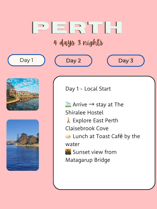 Perth 4 days itinerary 💖