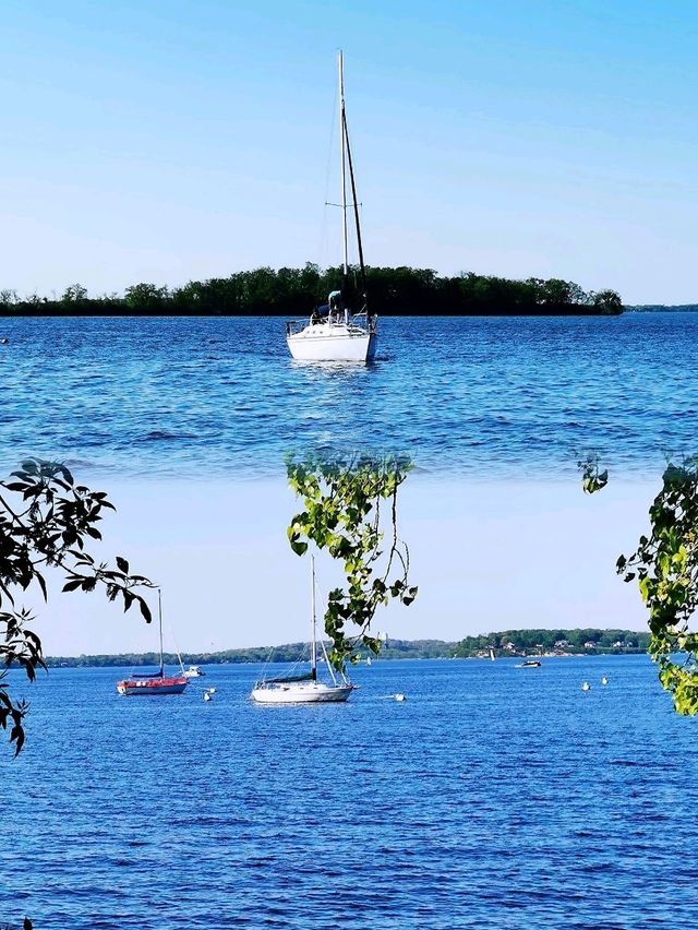 到 Lake Mendota(門多塔湖)徒步