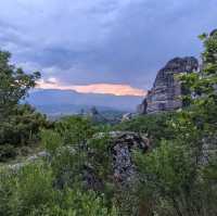 Hiking mountains and rick formations in Greece