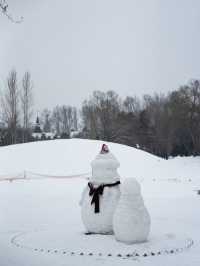 哈爾濱的伏爾加莊園下雪太美了