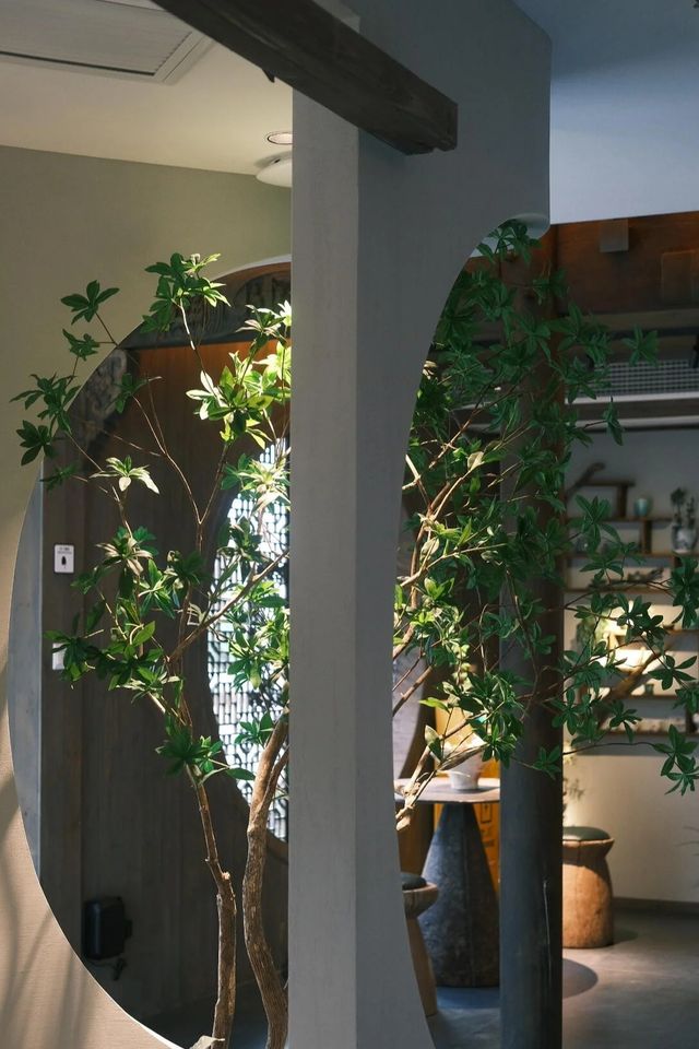 紹興寶藏餐廳分享 簷下煙火.綠意成詩 青磚黛瓦在暮色裡暈開水墨 我推開雕花木門的剎那 驚起一院草木的