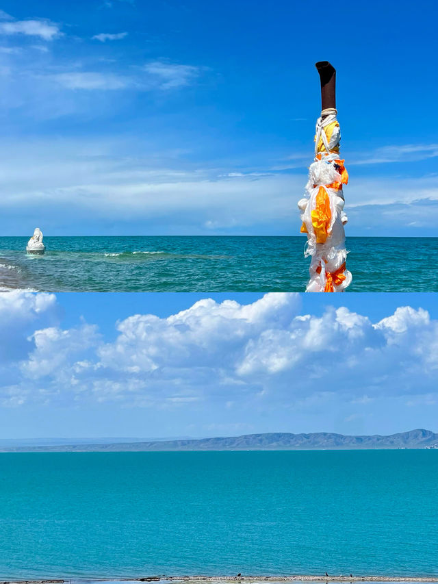無濾鏡，在晴空下看到完美的青海湖 8月2日從西寧租車，用兩個半天沿著青海湖完成了一場悠閒的環湖之旅。