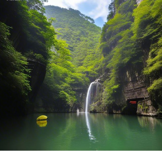 徒步金絲峽，遇見獼猴