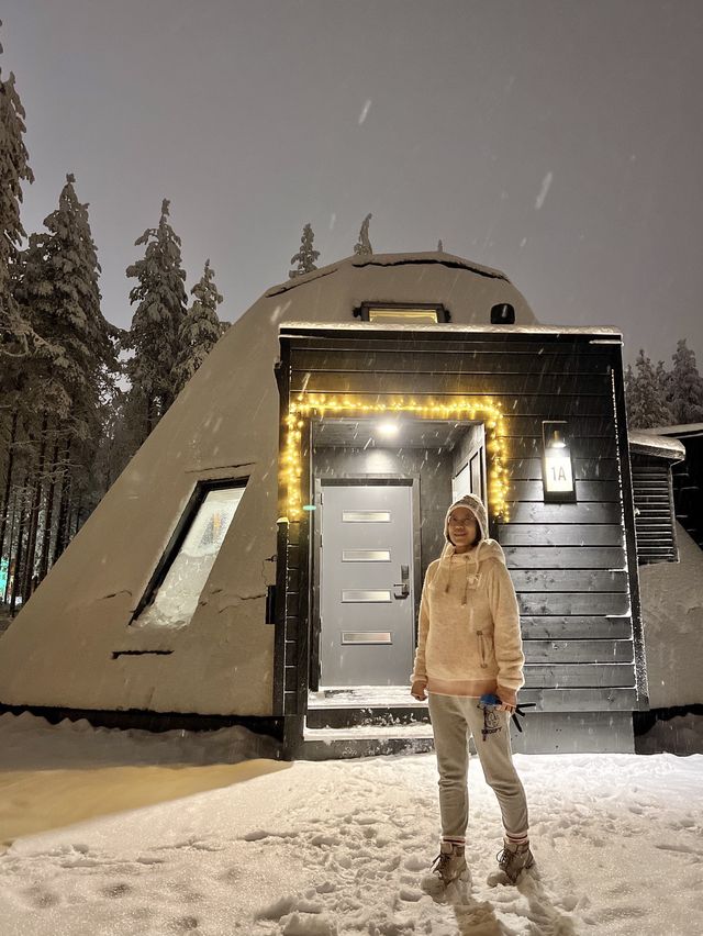 Staying in a glass igloo