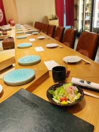 「鮨燐」尖沙咀鮨店，晚市套餐有沙律、麵豉湯同甜品柚子雪芭