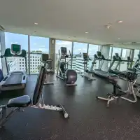 Hotel with mini pool and gym