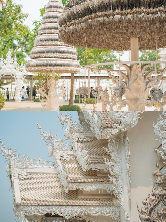 【タイ🇹🇭】よーく見ると怖い？！一度は行きたい純白のお寺！
