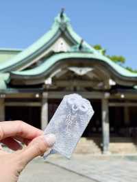 ✈️日本大阪豐國神社絕美純白蕾絲繡花御守🤎