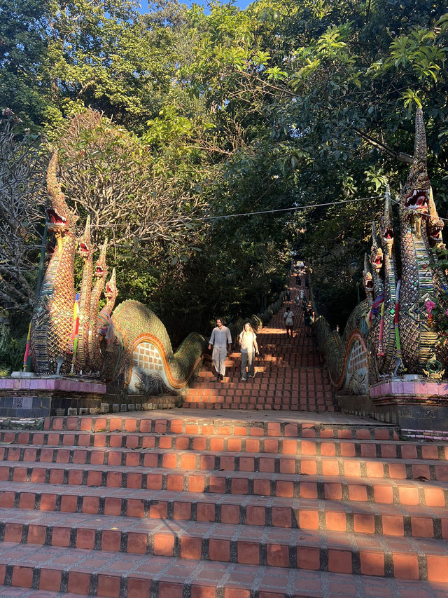 Serene Doi Suthep Temple at the mountain 