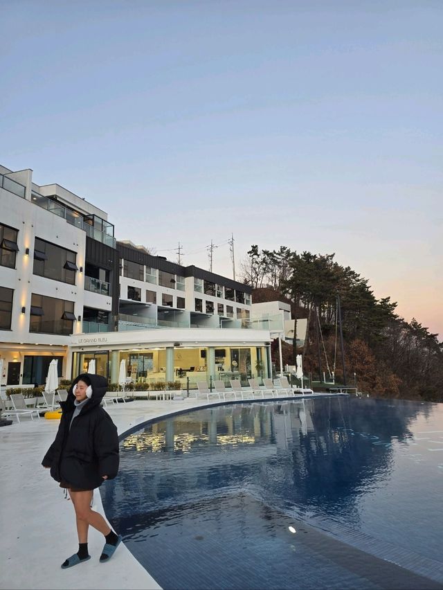 푸른 바다 노을까지 완벽한 여수 온수풀 숙소💙