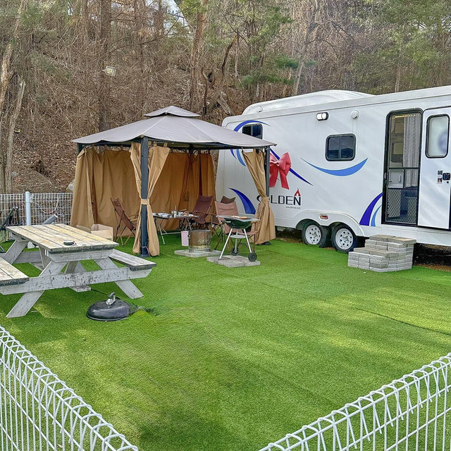 🏕️ 경기 가평 올덴카라반캠핑장, 자연 속 힐링 캠핑! 