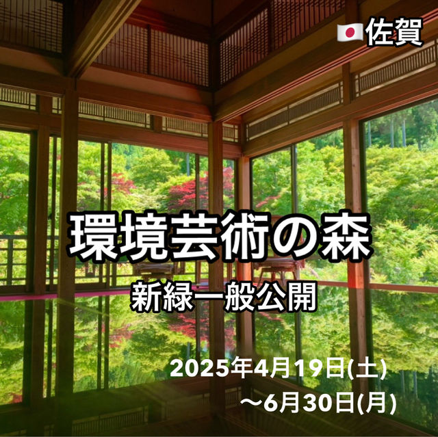 【佐賀】環境芸術の森　新緑一般公開！！森林浴でリフレッシュ💚