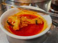 This is the best spicy chicken soup I ever had in Seoul!!!