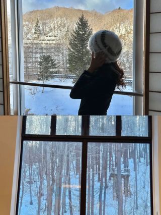 北海道深山裏的溫泉酒店😍超靚房景望到雪山🏔️❄️🌨️🇯🇵
