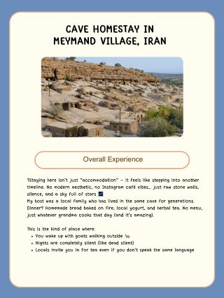 在伊朗梅曼村的洞穴民宿住宿 