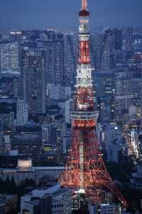 落日後的東京，就特別適合拍東京鐵塔
