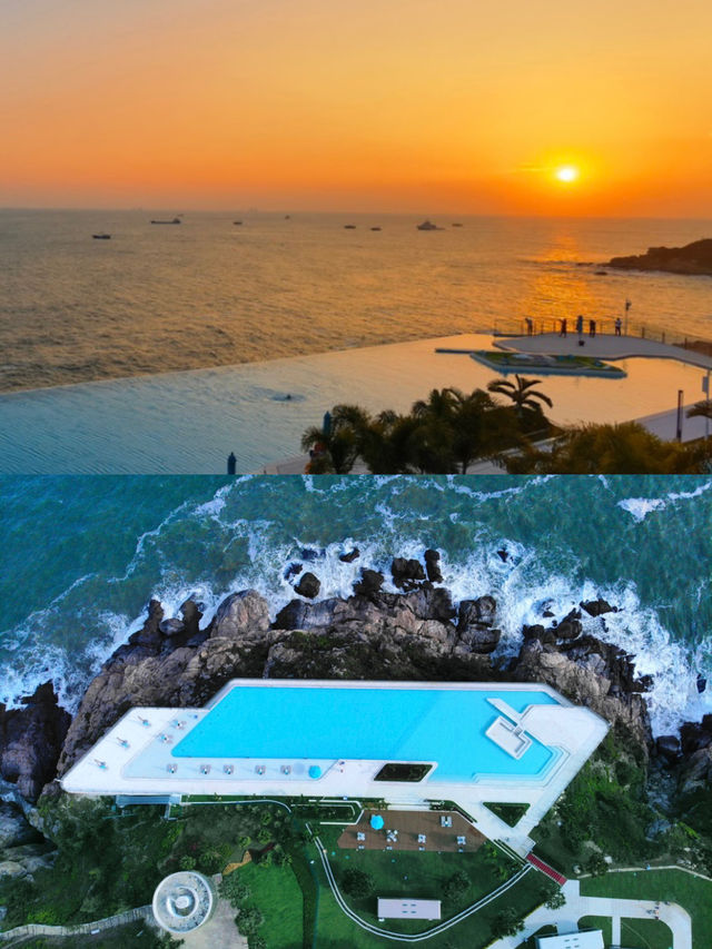 海陵島懸崖落日超級浪漫