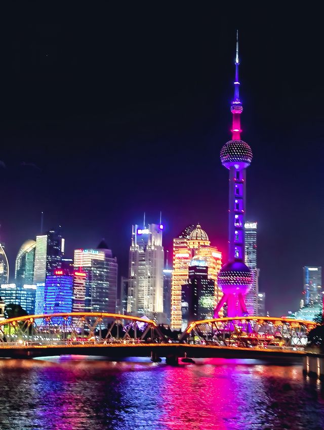 上海外灘,夜色下的外白渡橋 上海外灘,夜色下的外白渡橋