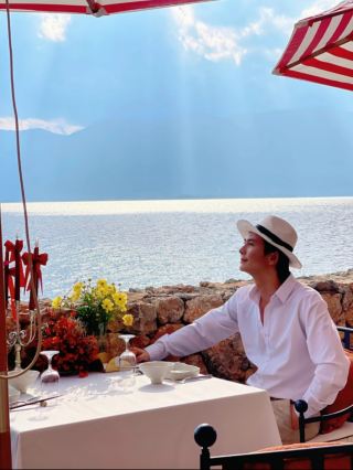 Pretend you're in Greece, and encounter a romantic replica of the Aegean Sea.